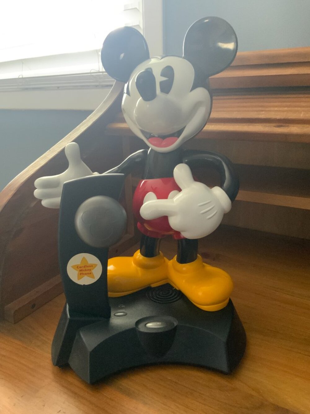 VINTAGE MICKEY MOUSE ANIMATED TALKING CORDLESS TELEPHONE 1997 TELEMANIA